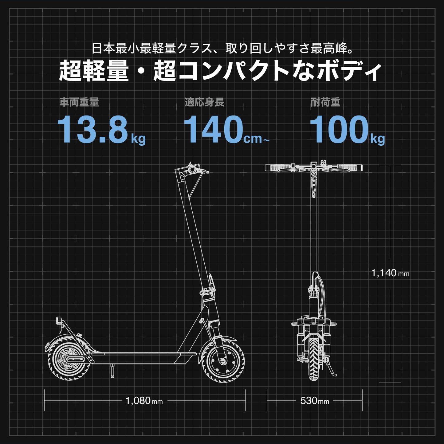 特定小型原付モデル 電動キックボード RICHBIT ES1 Pro 公道走行可能 性能認定適合